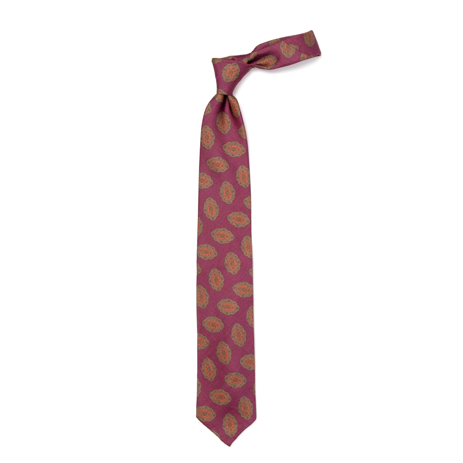 CA Archivio Storico: Tie "Nuovo Medaglioni" made of pure Silk - hand-rolled